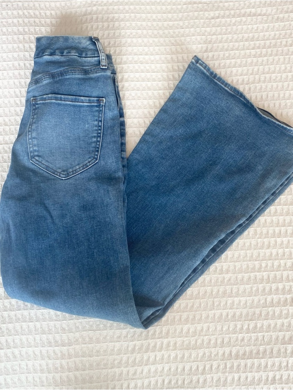 Express Women's Medium Blue 70s Flare Midrise Jeans Small Short